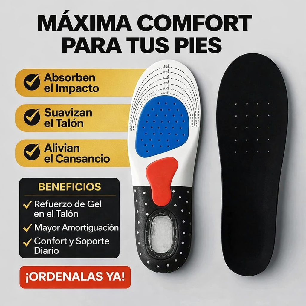 Plantillas de Gel para Talón – Menos Impacto, Más Confort