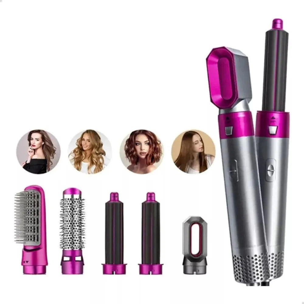 Secador de Cabello 5 en 1: Seca, Alisa, Ondula y Da Volumen